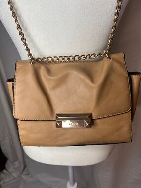 ALDO Camel Shoulder Bag or Cross Body Faux leather bag.